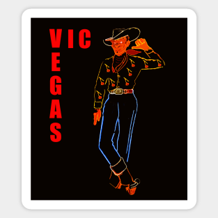 Vegas Vic work A Sticker